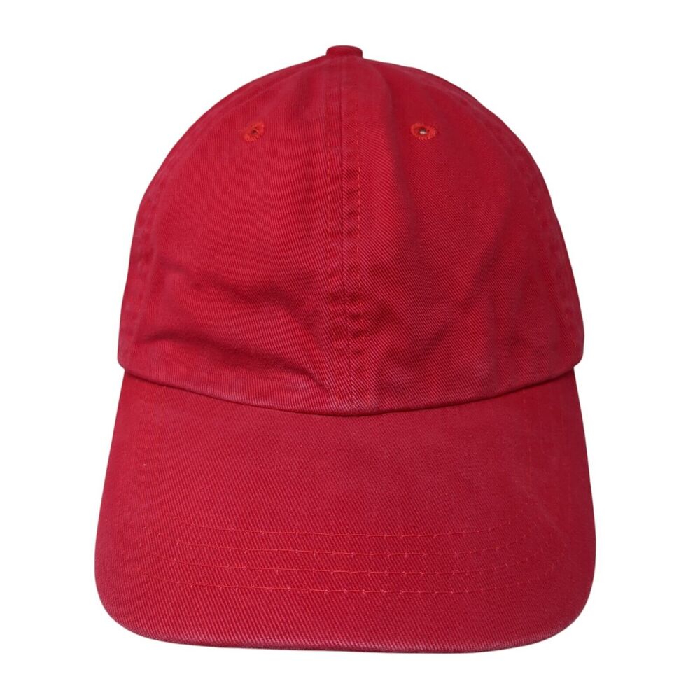 Accessories Slideback Hat Red One Size Adjustable Vented Holes 6 Panel Blank
